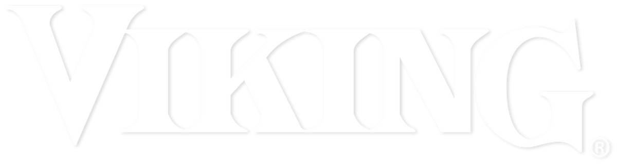 White, bold serif letters spelling VIKING on a light gray background, with a registered trademark symbol near the bottom right of the letter G.