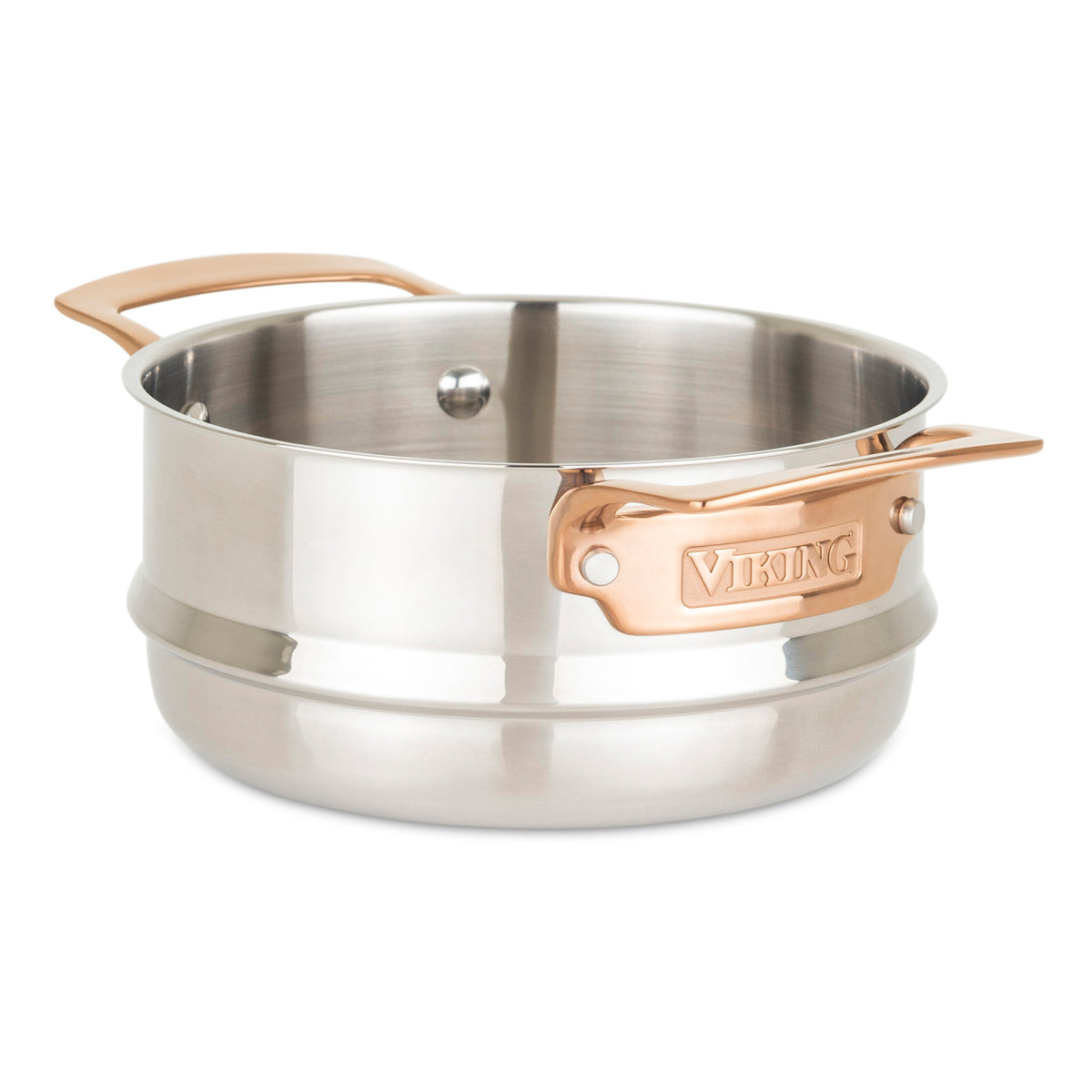 The Viking 3-Ply 11 Piece Black and Copper Cookware Set with Glass Lids from Viking Culinary Products features stylish black and copper finishes, making it a chic, functional upgrade for your kitchen cookware collection.